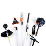 FUXTEC petrol strimmer multitool - 5in1 - pole hedge trimmer, high-level pruner chainsaw, 1m-extension, brush cutter, grass trimmer - multi-functional garden power tool 52cc 2-stroke - FX-MT252ER
