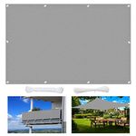 Sunscreen Awning Canopy 3.8 x 10 m 95% UV Block 98% Shading Rate Patio Canopy Outdoor Rectangle With 1 × 5 m Free Ropes For Outdoor Patio Party, Grey