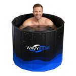 Newly Upgraded Portable Bath Tub for Adults(80 * 66CM) - Foldable Cold Plunge Tub for Recovery - Collapsible Soaking Bath Tub for Shower Stall Home SPA - Outdoor Ice Bathtub for Athletes (Black)