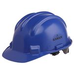 KARAM ISI Marked Safety Helmet for Construction & Outdoor Activities | Adjustable Chin Strap & Rachet Type Adjustment | Lightweight, Comfortable & Durable Hard Hat | Blue | PN521(Lamination Blue)