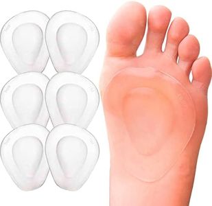 JKcare Gel Metatarsal Pads (Adhesive-Backed), Ball of Foot Cushions, Forefoot Support for Metatarsalgia, Morton's Neuroma, Aching Feet Pain Relief- 6 Pack