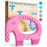 Baby Girl Teething Toys - BPA Free Silicone Toy - Cute, Easy to Hold, Soft and Highly Effective Elephant Teether - Unique Teethers Best for 0-6 6-12 Months Girl Christmas Gifts Stocking Fillers