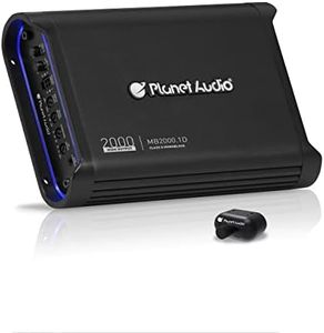 Planet Audio MB2000.1D Class D Car Amplifier - 2000 High Output, 1 Ohm Stable, Monoblock, Mosfet Power Supply, Great for Speakers and Subwoofers