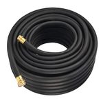 Flexon 5/8" x 100Ft Premium Rubber Garden Hose – Heavy-Duty, Commercial-Grade, All-Weather Flexibility, High Burst Strength, Crush-Proof Couplings, Kink-Resistant, Ideal for Landscaping and Job Sites