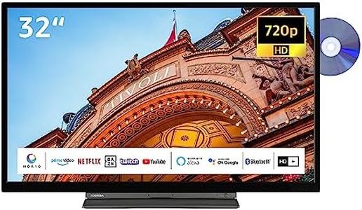 Toshiba 32WD3C63DAW 32 Zoll Fernseher/Smart TV (HD Ready, HDR, Triple-Tuner, DVD-Player, Bluetooth) - Inkl. 6 Monate HD+ [2023]