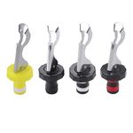 4 Pcs Wine Bottle Stoppers, Bottle Stopper, Wine Stopper, Wine Stoppers for Wine Bottles and Reusable Bottle Saver Sealer for Wine Corks Champagne Prosecco Beer Spirits Collection