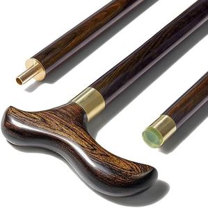 IMMMS Walking Cane for Men – Handmade, Ergonomic, 3 Piece Folding, Travel Bag, Premium Ebony Wooden Cane, Backup Canes for Men, Walking Sticks for Seniors, Elegant Gift for Balance Support