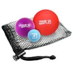 ResultSport Lacrosse Massage Ball for Trigger Point Massage, Set of 3 sizes, Plantar Fasciitis Recovery, Stress Reflexology, Myofasical Ball and Physio Ball