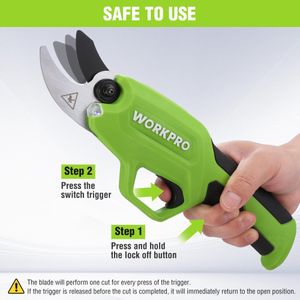 WORKPRO 7.2V Electric Pruning Shears – Cordless Garden Cutter