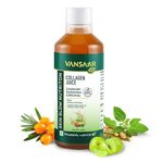 Vansaar 45+ Collagen Juice, 500 ml | Type 1 Plant-Based Ayurvedic Collagen Supplement for Women & Men | Sea Buckthorn, Amla, Vitamin C & Glutathione | Reduces Pigmentation & Wrinkles | Radiant Skin