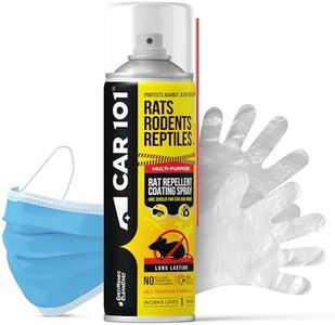 CAR101 Rat Repellent Spray 250ML |With Free Mask & Glove|For Cars/Bikes/Home/Office|Rat Protection For Engine Parts and Wires & Interiors|No Kill, Only Repels Rodent Repellent For Cars - Long-Lasting Effect