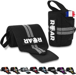 ROAR® Protege Poignet Musculation, Bande Poignet Musculation, Protege Poignet Crossfit, protège Poignet Wrist Wraps, Ceinture Crossfit Protection, protège Poignet Musculation, Protection Poignet