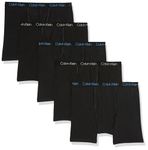 Calvin Klein Boys' Modern Cotton Boxer Briefs (5 Pack), Black/Black/Black/Black/Black, Small