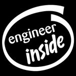 Onlinemart Funny Engineer Inside Vinyl Die Cut Decals/ Bumper Stickers For Windows, Cars, Trucks, Laptops, Etc.