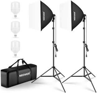NEEWER Kit d'éclairage Softbox équivalent 700W avec Douille E27, 3 Ampoules LED 5700K 60x60cm Parapluie Softbox éclairage Continu pour Photographie de Portraits, Produit de Studio Photo et Vidéo