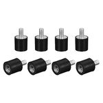 uxcell Rubber Mounts 10pcs M3 Male/Female Vibration Isolator Shock Absorber, for Garage Motor Air Compressor Car Boat Bobbins, D8mmxH8mm