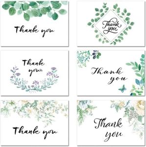 30 Pack Greenery Thank You Cards Thank You Notes with Stickers Envelopes Watercolor Eucalyptus Leaves Greeting Cards for Baby Shower Wedding Birthday Bridal Party and All Occasions