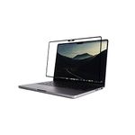 Moshi iVisor AG Anti-glare Screen Protector for MacBook Pro 14-inch (2022 M1, A2442), Easy-Installation, Washable & Reusable, Scratch Protection, Fingerprint Resistant - Black (Clear/Matte)