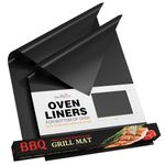 PrettyCare 2Pack Oven Liners for Bottom of Oven -Large Heavy Duty Mats, 16.25”x23” Non-Stick Reusable Liner for Electric, Gas, Toasters, Grills - BPA & PFOA Free Kitchen Accessory to Keep It Clean