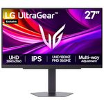 LG UltraGear G8 27G81ZA Gaming Monitor (Excl.)- 4K UHD IPS 27 Inch, 180Hz | 360Hz - Dual-Mode, 1ms GtG, FreeSync Premium, HDR 400, Multi Adjustable display, HDMI 2.1, DP1.4(DSC), Black