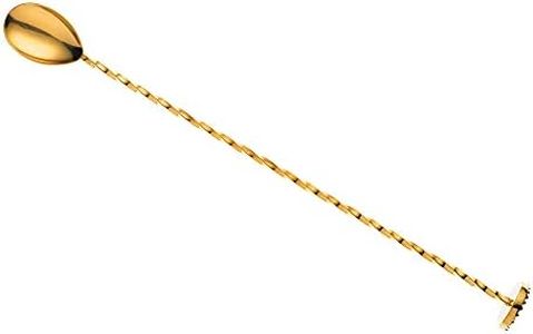 Barfly M37018GD Muddle Bar Spoon, Muddler 11 13/16 inch (30.0 Cm), Gold