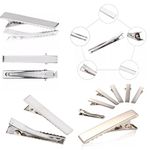 DK TRADERS Alloy Steel Alligator Hair Clips Pins For Diy Hair Accessorirs, Silver, 50 Pcs