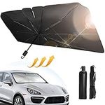 Matekxy Car Windshield Sun Shade Umbrella, Foldable Automotive Umbrella, Sunshade Cover Car Front Window Block UV Rays Heat Insulation Protection 145 x 79cm (57 x 31) Sunshade for Cars, SUV, Trucks