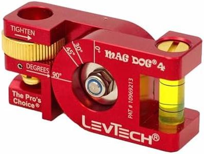 LEVTECH®, The PRO’s CHOICE®, MAG DOG® 4 Patented Conduit Bending Level with KWIK KLIK® 4 Angle Marks (0°,30°,45°,90°) | Replaceable Vial | 4 Rare Earth Magnets | ONLY 2.5” x 1.25” x .75” @ 3.5 oz