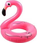 Oziral Pink Inflatable Flamingo Swimming Pool Float, Summer Rubber Ring Outdoor Lounger Cute Toy for Swimming Pool Party Beach (PINK)