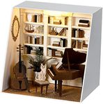 SPILAY Dollhouse Miniature with Furniture,DIY Dollhouse Kit Paper Mini Model with LED Light,1:24 Scale Creative Room Idea for Adult Friend Lover (Moonlight music)