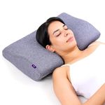Frido Ultimate Contour Cervical Neck Pillow for Pain Relief Sleep, Improves Posture & Spinal Alignment, Neck Pain Relief Cushion with Ultra Responsive Memory Foam & Skin Friendly Cover, Premium Blue