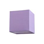 Contemporary and Stylish Soft Lilac Linen Fabric Square Lamp Shade for Wall Ceiling or Table - 16cm Length 40w Maximum Suitable for The Home or Business by Happy Homewares