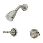 KINGSTON BRASS KB248SO Two Handle Shower Faucet, Satin Nickel