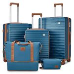 imiono Luggage Sets 3 Piece,Expandable Hardside Suitcase Set with Spinner Wheels,Lightweight Travel Luggage Set with TSA Lock（20/24/28,Blue）