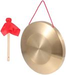 ERINGOGO 8 inch Gong with Mallet and Hanging String, Chinese Wind Gong Hanging Chau Gong with Great Resonance, Tam Tam Gong Percussion Instrument for Home, Office, Shop Opening (8 inch)