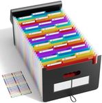 ABC life 26 Pockets Accordian File Organizer Keeper/Expanding Filling Box Letter A4 Size/Expandable File Folder/Plastic Accordion Document Paper Bill Receipt Organizer with A-Z Alphabetical Tabs