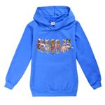 LQBNZQZ Hoodies for Girls Boys Fashion Sport Sweatshirt Kid Long Sleeve Shirts Pullover Novelty Cute Tracksuit(Blue, 9-10 Years)