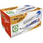 Bic Velleda 1701 Ecolutions Whiteboard Pens, Red - Box of 12 - Dry Erase Pens for Whiteboards in School or office