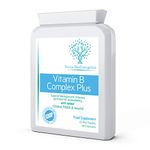 Vitamin B Complex Plus - 90 Capsules - Superior Methylated Formula with Added Choline, PABA & Inositol - Includes Essential Multi B-Vitamins B1, B2, B3, B5, B6, B12, Biotin & Folate