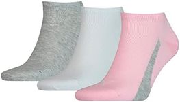 PUMA Unisex Lifestyle Sneaker Trainer Socks 3 pack Pink 7-9