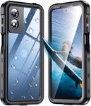 WAVELIFE for Motorola Moto G Play 2024 Case Waterproof Full Body Heavy Duty Cell Phone Protective Cover Shockproof Rugged Military Drop Protection Bumper Tough Case Black 6.5”