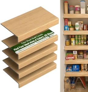 5 Pack 48x16in Wire Shelf Cover for Pantry, Closet, Kitchen – Waterproof PVC Wood-Look Wire Rack Covers for Shelves, Multiple Sizes Available,No-Tool Installation