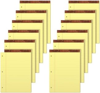 TOPS The Legal Pad Writing Pads, 8-1/2" x 11-3/4", Canary Paper, Legal Rule, 50 Sheets, 12 Pack (75351)