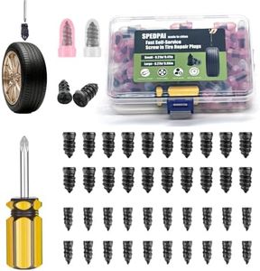 SPEDPAI Tire Repair Nails Kit with 2 Sizes,2026 New Vacuum Tires Repair Spiral Rubber Screws Fast Tool with Screwdriver,Self-Service Screw in Tire Repair Plugs Tools for Car,Motorcycle,Truck (40Pcs)