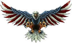 WOCOKA Metal American Bald Eagle Wall Art，40"*24" Oversize Metal Eagle Wall Decor American Flag Bald Eagle Hanging Patriotic Sculpture Independence Day Wall Decorations（4 pieces Combined）