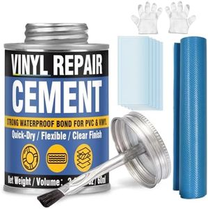 Vinyl Contact Cement, PVC Glue High Strength, Waterproof Pool Patch Repair Kit, Vinyl Glue for Tarps, Bounce Houses, Inflatables, Pool Liners, Awnings, Tents, Covers, and Floor Mats (2.02 oz)
