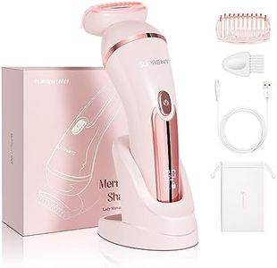 SUPRENT Electric Women Shavers, Cordless 3 in 1 Rechargeable Lady Shaver, Electric Trimmer for Women, Painless Electric Epilator, Wet & Dry Hair Removal for Arm Legs Underarm Bikini, Pink