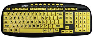 Ezsee Low Vision Keyboard Large Print Yellow Keys By Ergoguys