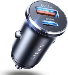 LISEN Cargador Coche Carga Rapida USB C 69W Accesorios Coche Interior Regalo Hombre Mujer, Cargador Mechero Móvil Coche Toma Mechero 12V Gadgets para iPhone 17 16 15 Xiaomi Samsung iPad Flash del Dia