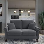 Bush Furniture Coventry Loveseat, 61W, Dark Gray Microsuede